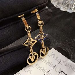 New Clover Chain Earrings Designer Jewelry Women Boutique Charm Earrings Designer Brand Correct Logo Luxury Birthday Gift Louiseviution Earrings With Box 44