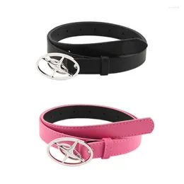 Belts Simple Adult Waist Belt With Adjustable Unique Metal Buckle Waistband PU For Rock Fan Wear Resistant