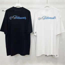 Men's T-Shirts 2024Ss Harajuku Vetements Only T-Shirt Top Designer T Shirt Women 1 1 B Quality Letter Printed Top Tees VTM Short Sleeve Survetement Shirt Y2k 580