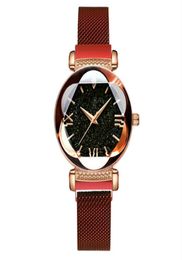 MULILAI Brand Starry Sky Luminous Quartz cwp Womens Watches Magnetic Mesh Band Flower Dial Luxury Noble Ladies Watch Bracelet2888510