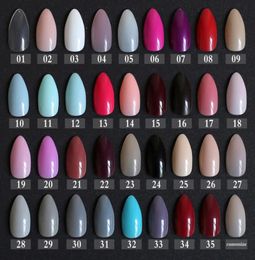 New False Short Rose Pointed Soft Pink Nude Red Brown Blue fake stiletto nails full cover Pure colour candy Purple Khaki White7699638
