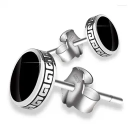 Stud Earrings Personalized 925 Silver Men'S Single Street Punk Hip-Hop Jewelry