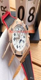 5 colour High Quality watch 45mm 316L 18K Rose Gold Mechanical Transparent Rubber strap Mechanical Automatic Mens Watch Watches2611001