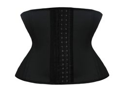 Woman Bustiers Plus Size XS6XL Women 100 Latex Rubber Waist Trainer Cincher Underbust Corset 9 Steel Boned Shapewear35979527609019