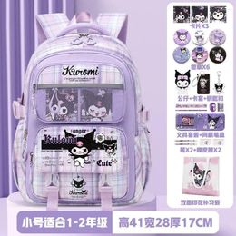 School Bags Clow M Cartoon Student Schoolbag Waterproof Large Capacity Children Burden Reduction Spine-Protective Backpack