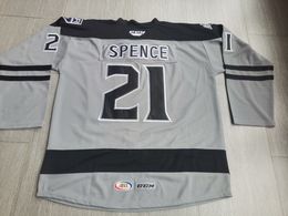 Hockey jerseys Physical photos 2020-21 Ontario Reign Inland Empire J. Spence Men Youth Women High School Size S-6XL or any name and number jersey