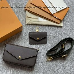 Lvity designer bag LouiseViution Lvse Old Women Wallet lousi vouton Crossbody Bag Flower Envelope Purse Wide Strap Letter Pattern Hand Bags Mobile Phone Small Pocke