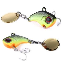 Baits Lures 1 piece of rotating metal VIB vibrating bait rotating spoon fishing bait 8g/16g/21g fixture trout follicle fishing baitQ240517