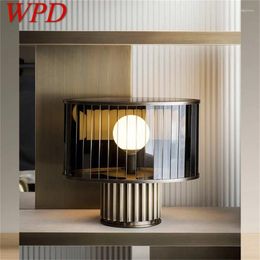 Table Lamps WPD Modern Lamp LED Creative Glass Round Vintage Desk Light For Home Bedroom Bedside Decor