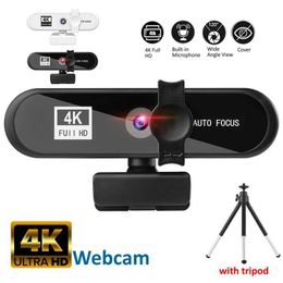 Webcams 4K 2K network camera Sailvde Conferentie Pc network camera with gift tripod autofocus USB network camera laptop mini camera 1080P with microphone J240518