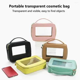 Storage Bags Pouch Durable Toiletry Items Organizer Smooth Zipper Bag Transparent Visible Cosmetic Bedroom Supply