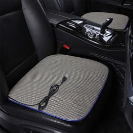 Car Seat Covers Fan Ice Silk Cooling Cushion Pad USB Air Conditioning Refrigeration With Four Low Noise Fans Universa