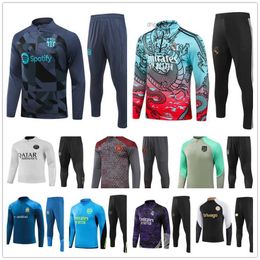 Soccer SetsTracksuits S 3XL football Tracksuits Top Qualitt soccer team training suits 2023 mens kids jacket jogging set 23 24 survetement foot chandal tuta da cal