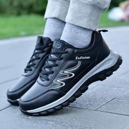 Casual Shoes Mens Dress Sneaker Fashion Autumn Men Sports Flat Non Slip Lace Up Simple Texture Boots For Lightweight