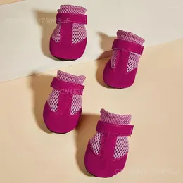 Dog Apparel 1PCS Short Boots Anti-slip Design Breathable Footmuffs Pet Accessories Shoes Comfortable Fit Grid