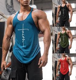 Gym Tank Top Men Fitness Clothing Mens Bodybuilding Tanks Tops Summer for Male Sleeveless Vest Shirts Plus Size4671627