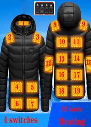 Men039s Jackets 19 Area USB Heating Coat Electric Thermal hunting fishing Women Men Heated super Warm Y22095794659