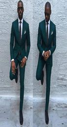 Kostüm Homme Green Hochzeitsanzüge für Männer Slim Fit Bräutigam Anzug maßgeschneiderte Herrenanzüge Designer 2018 Traje Formal Hombre 2 Stücke1542757