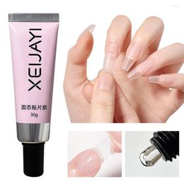 Nail Gel 30g/Tube Easy Stick Solid Patch Gummy Adhesive Bond Fake Tips Glue Need UV/LED Lamp Cure False Extension