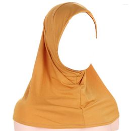 Ethnic Clothing Muslim Women Plain Turban Amira Hijab Head Scarf Wrap Shawl Pull On Ready To Wear Islamic Niab Nikab Instant Headscarf