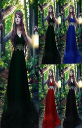 2019 Summer Clothes For Women Medieval Renaissance Gothic Lace Vintage VNeck Cosplay Retro Long Dress Vestido Robe Femme 175146544