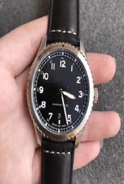 41MM Automatic 2824 men watch wristwatch sapphire crystal waterproof A17314101B1X1 ZF top Edition Calfskin Leather Strap birthday 2840090