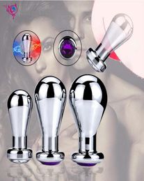 Metal Anal Toys for couple Oval Expander Anal Ball Prostate Massager Butt Plug Sex Toy Female Male Type7230329