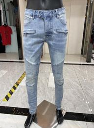 2020 Luxury Designer Mens Jeans Famous Designer Slimleg Jeans Patch Vintage Style Hole Fashion Mens Jeans Biker Causal Hip Hop To4827012