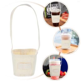 Cups Saucers Portable Cup Cover Reusable Sleeve Iced Coffee Drink Covers For Bars The Tote Bag Glasses Sleeves Cold Drinks Set Sets Handbag