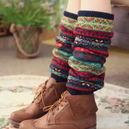 Women Socks 2024 Winter And Autumn Bohemia Fashion Knee Pad Warmth Anti-arthritis Boot Cuffs High Quality Classical Style