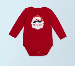 Rompers Baby First Merry Christmas Clothing Red Long Sleeve Born Girls Bodysuits Boy Kids Cartoon Infant Jumpsuit For Xmas Party