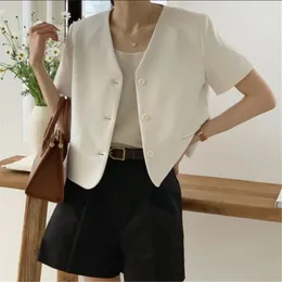 Women's Jackets Casual Blazered For Women Suit Summers Short Sleeve Business Outerwear Outfit Work 066C