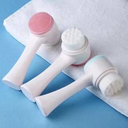 Panntrellitura doppiamente per la pulizia della spazzola silicone detergente per il viso per rimozione del punto di rimozione della rimozione del massage esfoliante spazzola per scrub per faccia 240515