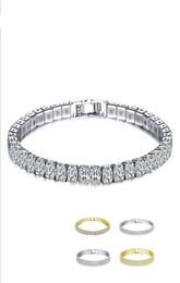 Link, Chain 2022 One Row Three Rows Full Of Diamond Zircon Bracelets Crystal From rovskis Fashion Ladies Bracelet Gifts Christmas7820178