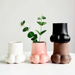 Planters Pots Cute Cats Paw Flower Pot Succulent Pot Ceramic Planter Home Decor Desktop Ornament Garden Decoration Bonsai Plant Pot J240515