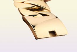 Bangle Kalen High Quality 316 Stainless Steel Italy Gold Bracelet Bangle Mens Heavy Chunky Link Chain Bracelet Fashion Jewelry Gif4216327