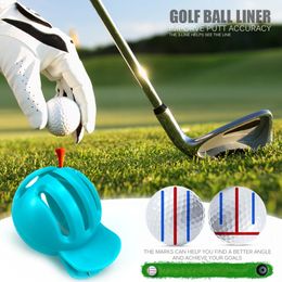 Three Line Clip Golf Ball Liner Marker Template Pen Putting Positioning Aids Outdoor Tool Sport Accessories 240515