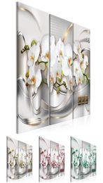 3 Piece Print Abstract Painting Canvas Wall Art Modern Orchid Flower Decoration Picture Beautiful Unframed Choose Colour And Size4748081