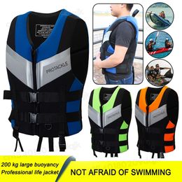 Adults Life Jacket Neoprene Safety Life Vest Fishing Ski Vest Kayaking Boating Swimming Drifting Safety Vest for Children Adults 240507