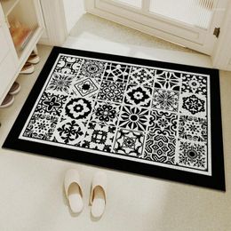 Carpets 1Pc Four Seasons Geometric Printed Floor Mat Anti-Slip Indoor Outdoor Home Decore Carpet Easy To Clean Kitchen Bathroom Rug