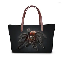 Evening Bags Women's Black Handbags High Capacity Brand Female Messenger Printed Totes Daily Bag Neoprene Fabric Beach