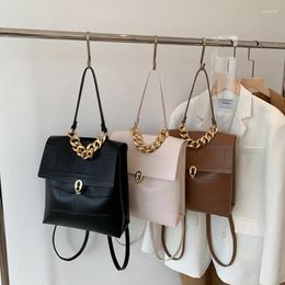 Backpack Ladies Fashion Brand Sexy Snake Print Metal Chain Handbag Leisure School Travel Shopping Bag For Women