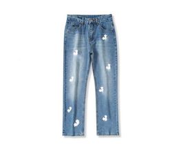 original Design Jeans European and American Embroidered Medal Micro-stretch Jean Trendy Men Pant blue motorcycle rock revival joggers true religions3384735