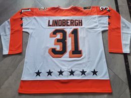 Hockey jerseys Physical photos 1984 All Star Wales Pelle Lindbergh Men Youth Women High School Size S-6XL or any name and number jersey