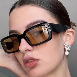 Sunglasses Small Rectangle Women Fashion Square Narrow Frame Vintage Retro Sun Glasses Men Trending Shades