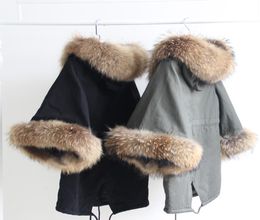 Real raccoon furs Ladies leisure coat cape Poncho Women Loudspeaker Sleeve Cloak winter Coat Japan Korean7094884