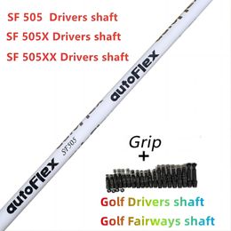 Golf shaft White Autoflex Golf driver shaft SF405SF505SF505XSF505XX Graphite Shaft wood shaft Free assembly sleeve and grip 240516