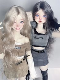 Arrival 1/4 BJD Doll Clothing 1/4 SD MSD Doll Accessories Shoulder T-shirt Top and Workwear Short Sleeves 240517