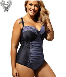 Plus Size Swimwear Female Underwire Super Push Up One Piece Swimsuit Women Sexy One Piece Swim Suits 2017 Large Size Swimsuits2904379