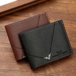 Wallets Men PU Leather Men's Short Causal Purses Male Folding Wallet Coin Card Holders High Quality Slim Money Bag